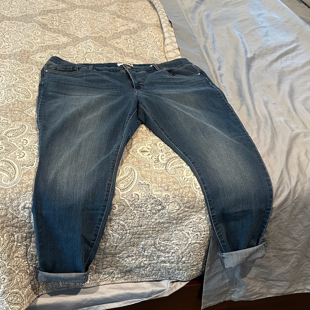 Jessica Simpson womens Dark Blue Relaxed Jeans